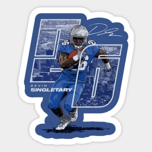 Devin Singletary Buffalo City Number Sticker